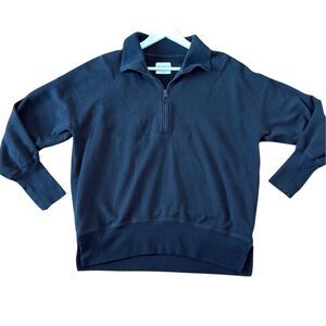 Abercrombie & Fitch Soft A&F black quarter zip oversized sweater M